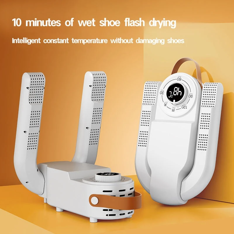Electric Shoe & Boot Dryer — Foldable Telescopic Design with Smart Timer & Deodorizer