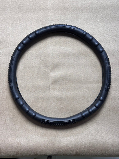 Natural rubber steering wheel cover | Universal Fit with Pattern Massaging Grip