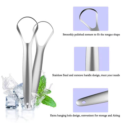 Premium Stainless Steel Tongue Scraper – জিহ্বা পরিষ্কারের সেরা সমাধান