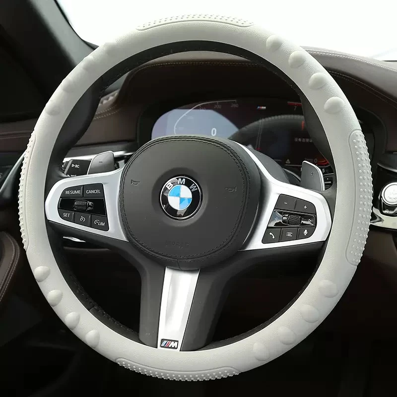 Universal Fit Silicone with Grip and Pattern Massaging Grip Steering Wheel Cover fits most Cars - Image 2