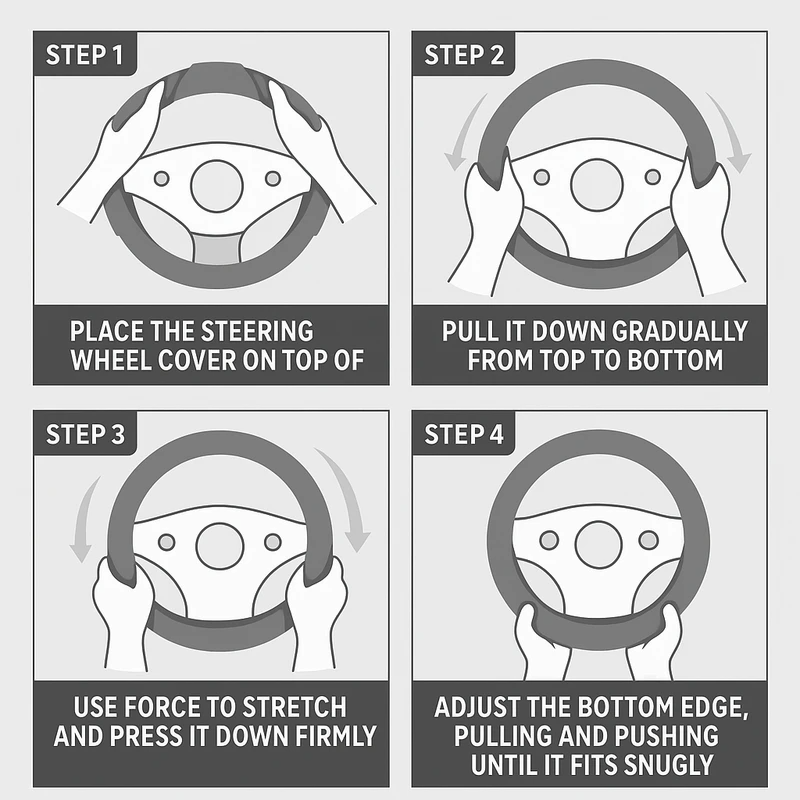 Universal Fit Silicone with Grip and Pattern Massaging Grip Steering Wheel Cover fits most Cars - Image 5