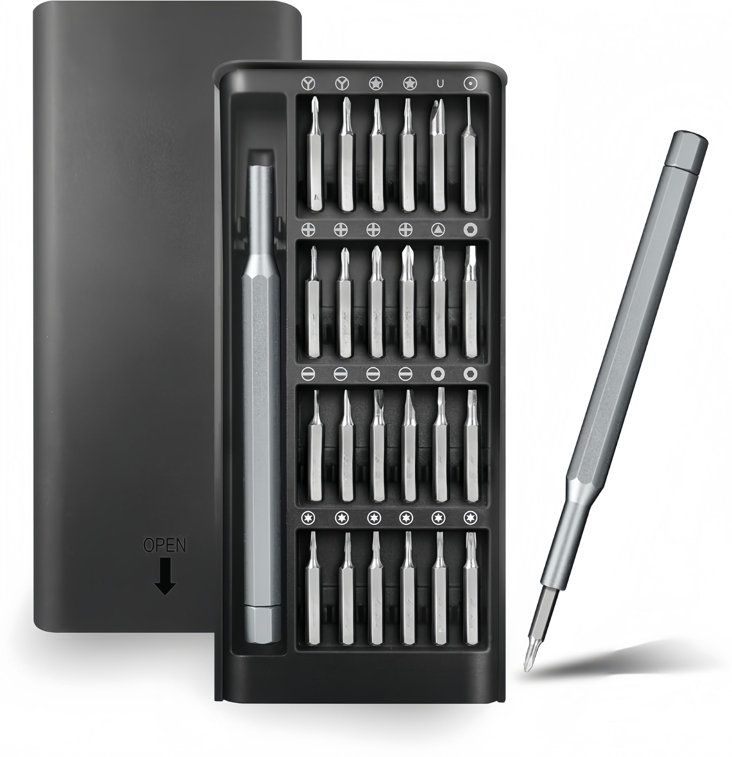 24 in 1 Mini Precision Screwdriver Set, Dlnope Professional Magnetic Tiny Repair Tool Kit for Phone, Macbook, Computer, Watch, Laptop